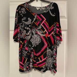 C Est. 1946 size 14/16W hot pink and black blouse